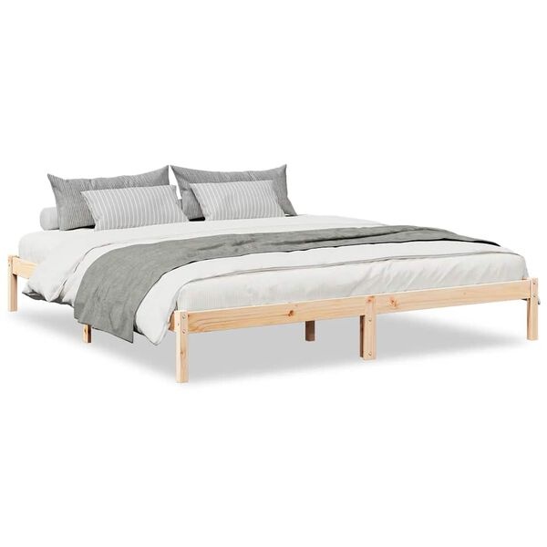 Cadre de lit extra long en pin massif 180x210 cm - Jusqu'à -35%