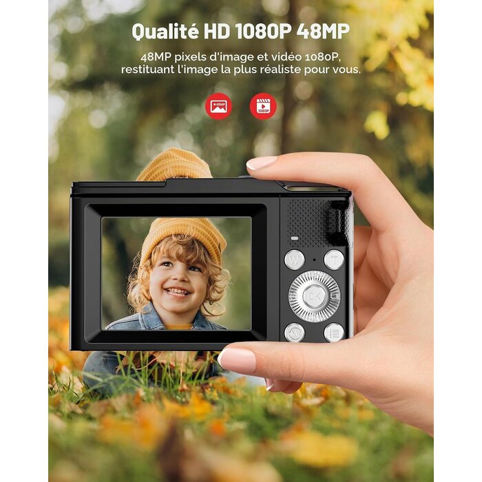 Appareil photo numérique enfant 48MP - Jusqu'à -33% sur notre stock outlet