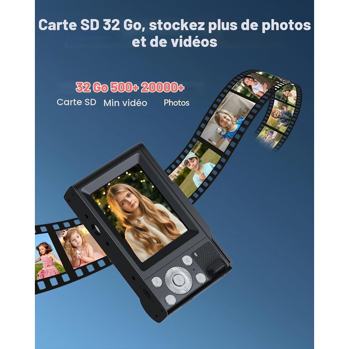 Appareil photo numérique enfant 48MP - Jusqu'à -33% sur notre stock outlet