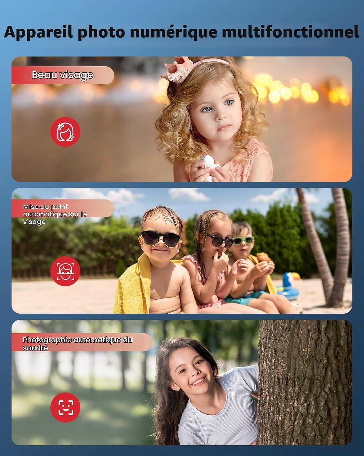 Appareil photo numérique enfant 48MP - Jusqu'à -33% sur notre stock outlet