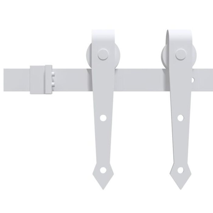 Kit Porte Coulissante 183 cm Acier Blanc - Jusqu'à 34% de réduction