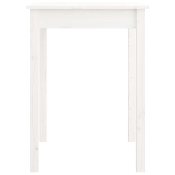 Table à manger bois de pin massif blanc 55x55cm - Jusqu'à -34% en outlet