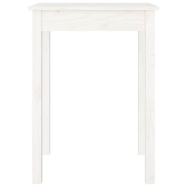 Table à manger bois de pin massif blanc 55x55cm - Jusqu'à -34% en outlet