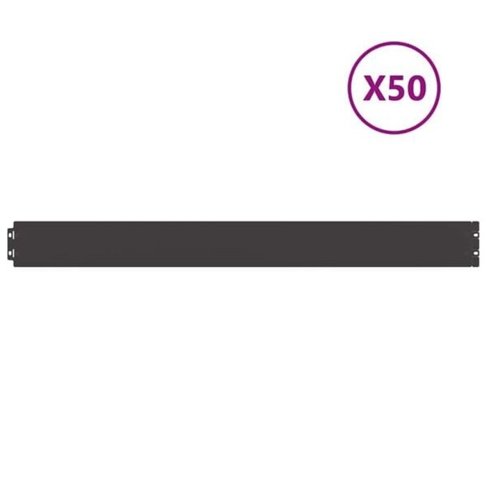 Lot de 50 Bordures de Pelouse Acier Noir - Jusqu'à 34 % de réduction