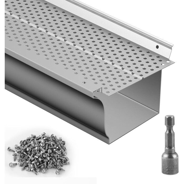 Protège-gouttières en aluminium 31,7m - Lot de 26 pièces - Jusqu'à 34% de remise