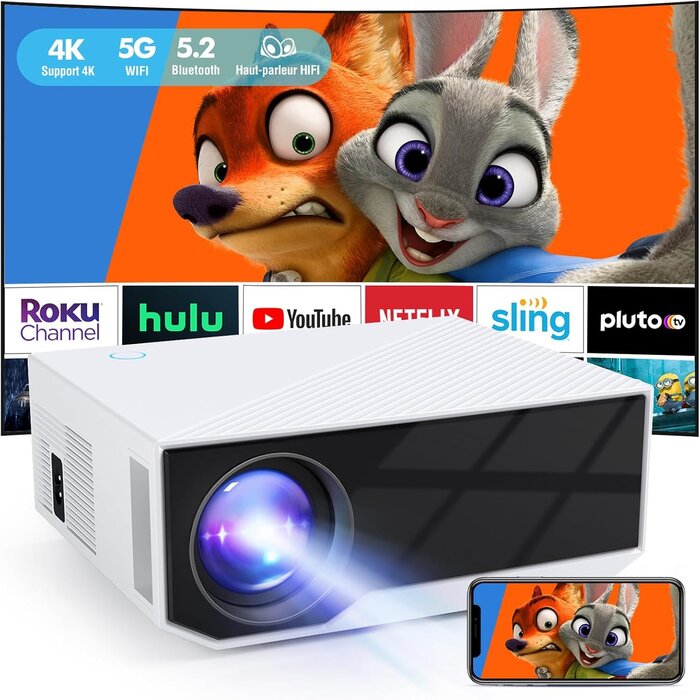 Projecteur Full HD 1080P WiFi 5G - Jusqu'à -35% sur votre Home Cinéma