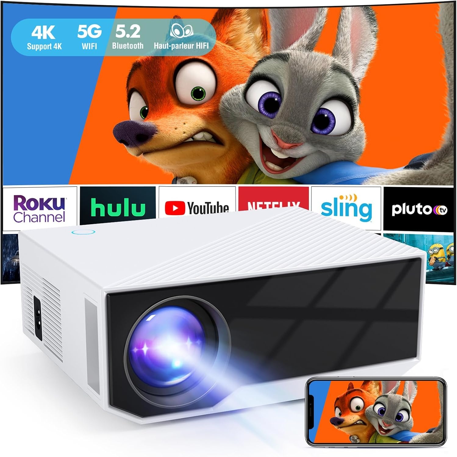 Projecteur Full HD 1080P WiFi 5G - Jusqu'à -35% sur votre Home Cinéma