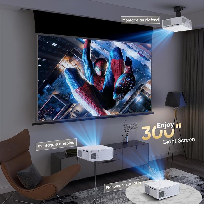 Projecteur Full HD 1080P WiFi 5G - Jusqu'à -35% sur votre Home Cinéma