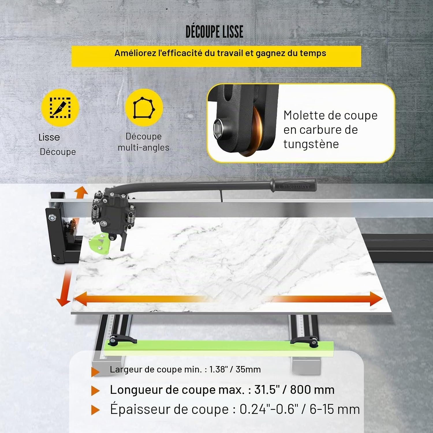 Coupe-carreaux manuel 800 mm laser - Jusqu'à -34% sur nos modèles outlet