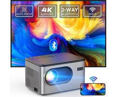 Mini projecteur 1080P WiFi 6 - Gris argent - Jusqu'à 41% de remise