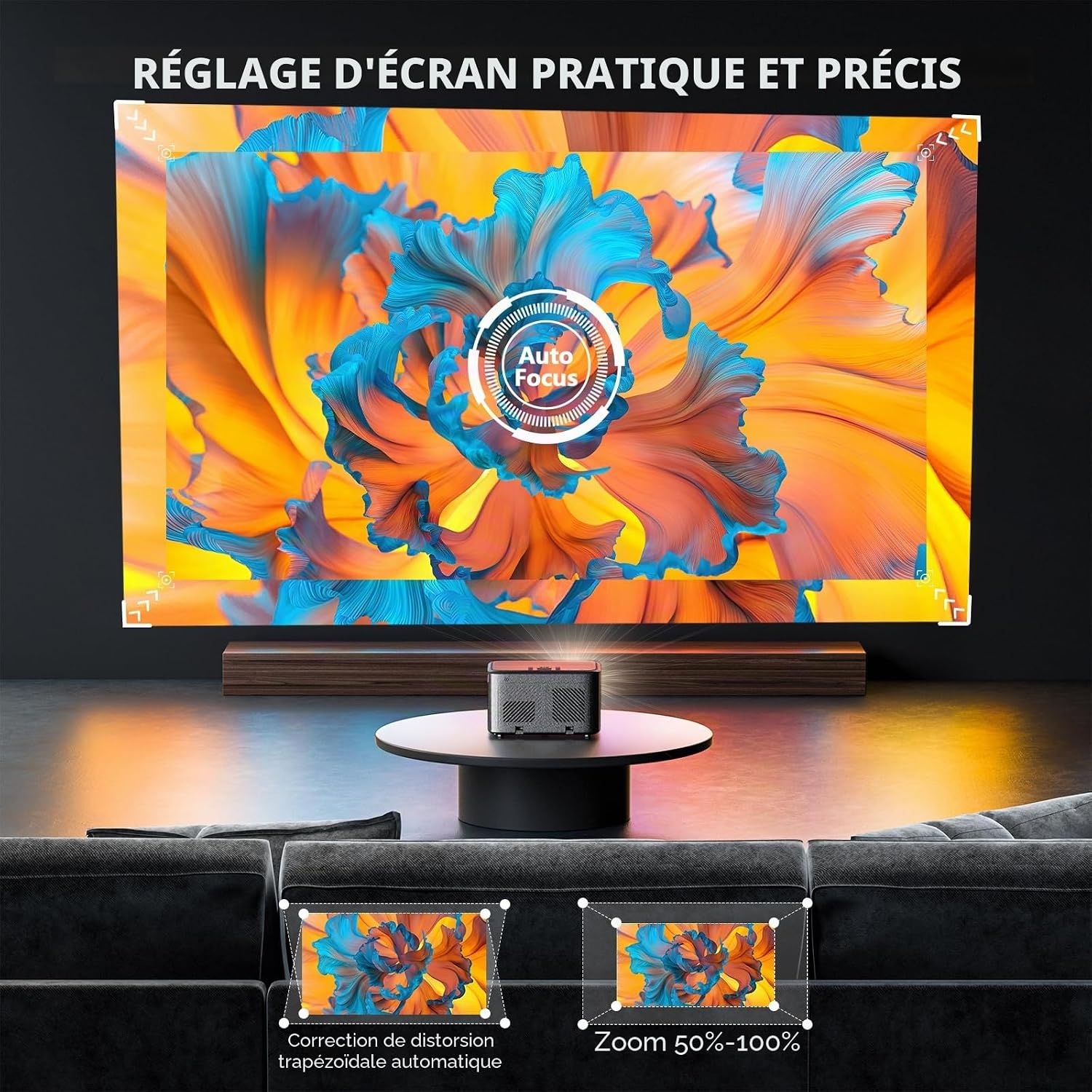 Mini Projecteur 1080P Autofocus WiFi 6 - Jusqu'à 34% de remise