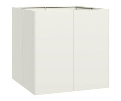 Vidaxl Jardinière carrée 80x80x80 cm Acier Blanc - Jusqu'à -44%
