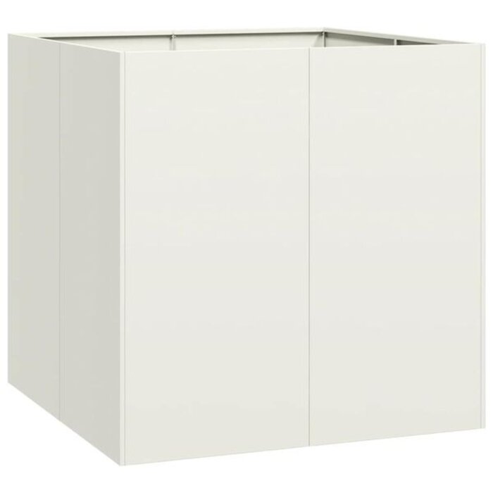 Jardinière carrée en acier blanc 80cm - Jusqu'à -35% sur l'outlet