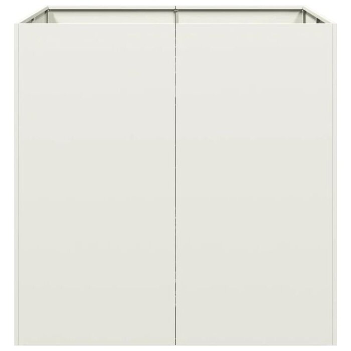 Jardinière carrée en acier blanc 80cm - Jusqu'à -35% sur l'outlet