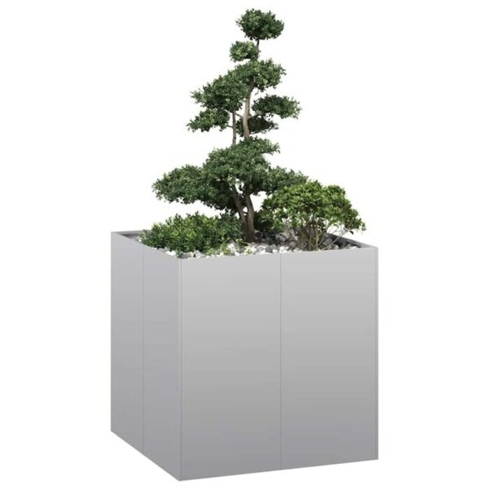 Bac à fleurs en acier galvanisé 80x80cm - Jusqu'à -34% de remise