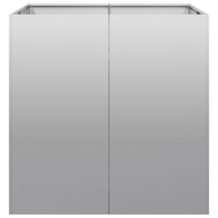 Bac à fleurs en acier galvanisé 80x80cm - Jusqu'à -34% de remise