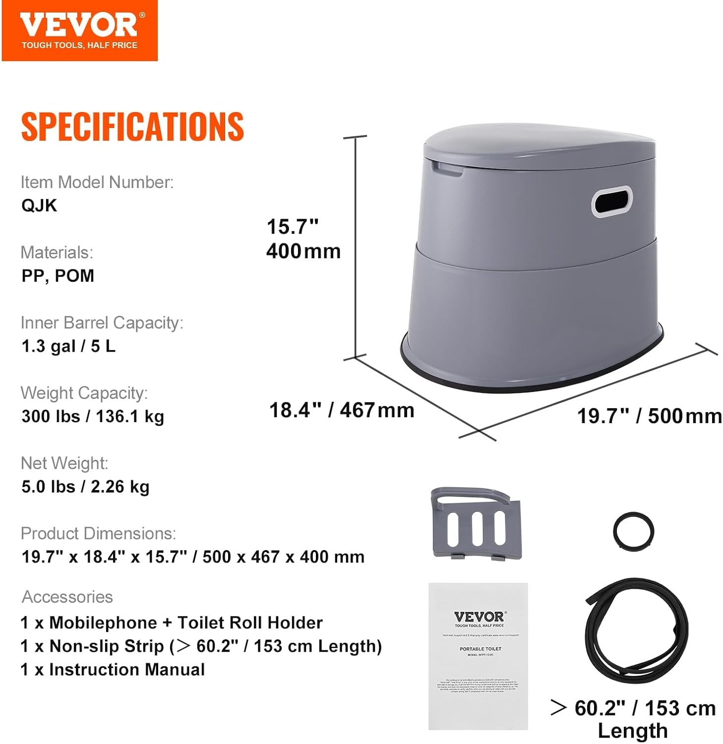 Toilettes portables de camping 5L - Jusqu'à 33% de réduction