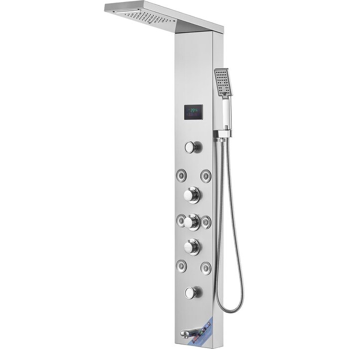 Panneau de douche LED multifonction acier inox - Jusqu'à 35% de remise