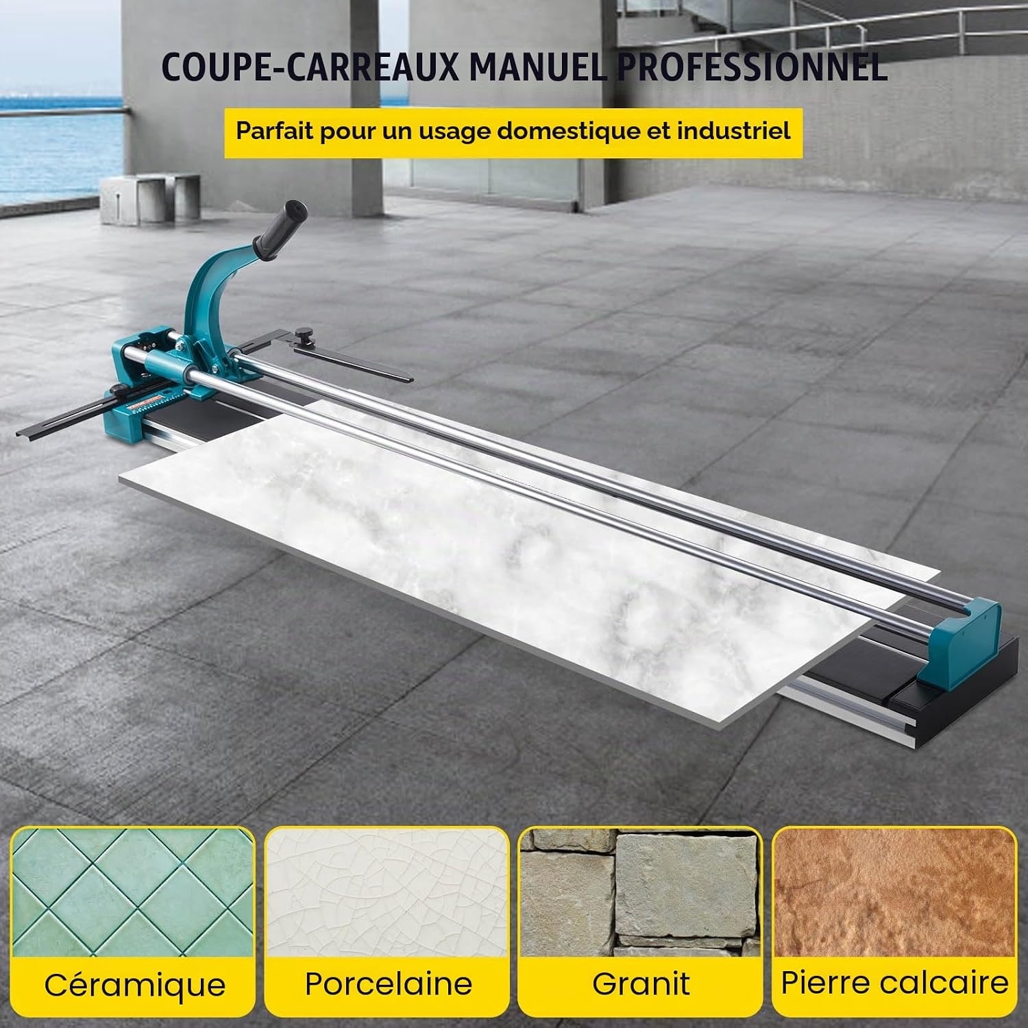 Coupe-carreaux manuel 120 cm - Guidage laser et précision - Jusqu'à -35%