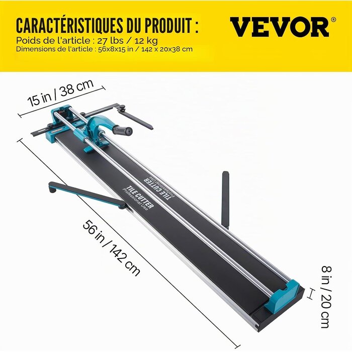 Coupe-carreaux manuel 120 cm - Guidage laser et précision - Jusqu'à -35%