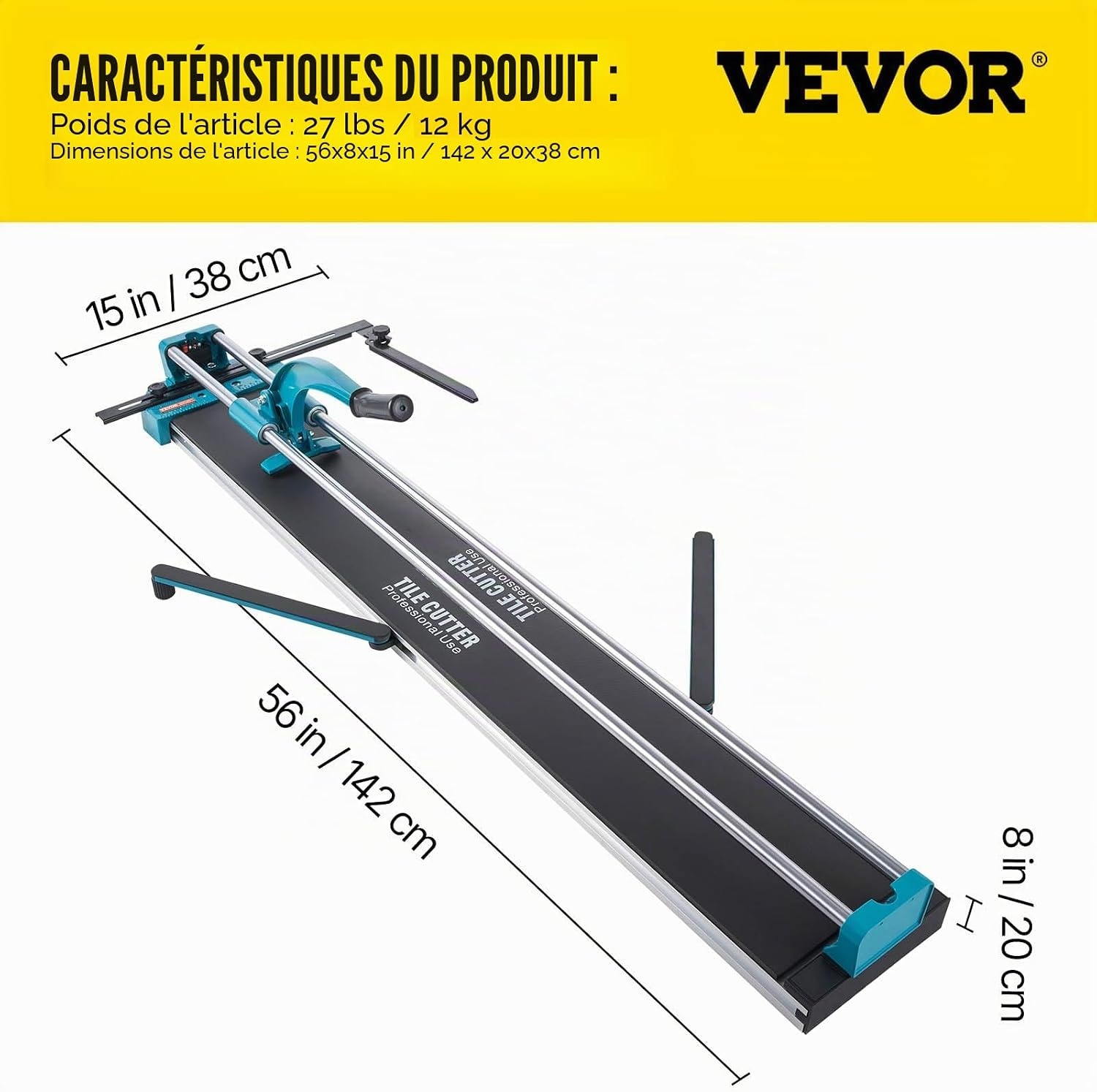 Coupe-carreaux manuel 120 cm - Guidage laser et précision - Jusqu'à -35%