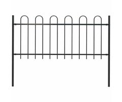 Vidaxl Clôture de jardin en acier noir 1,8m - Jusqu'à -40%