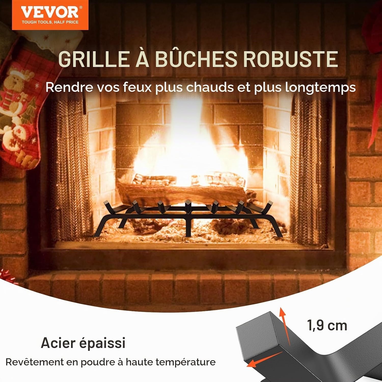 Grille de cheminée robuste 76 cm - Jusqu'à 34 % de réduction