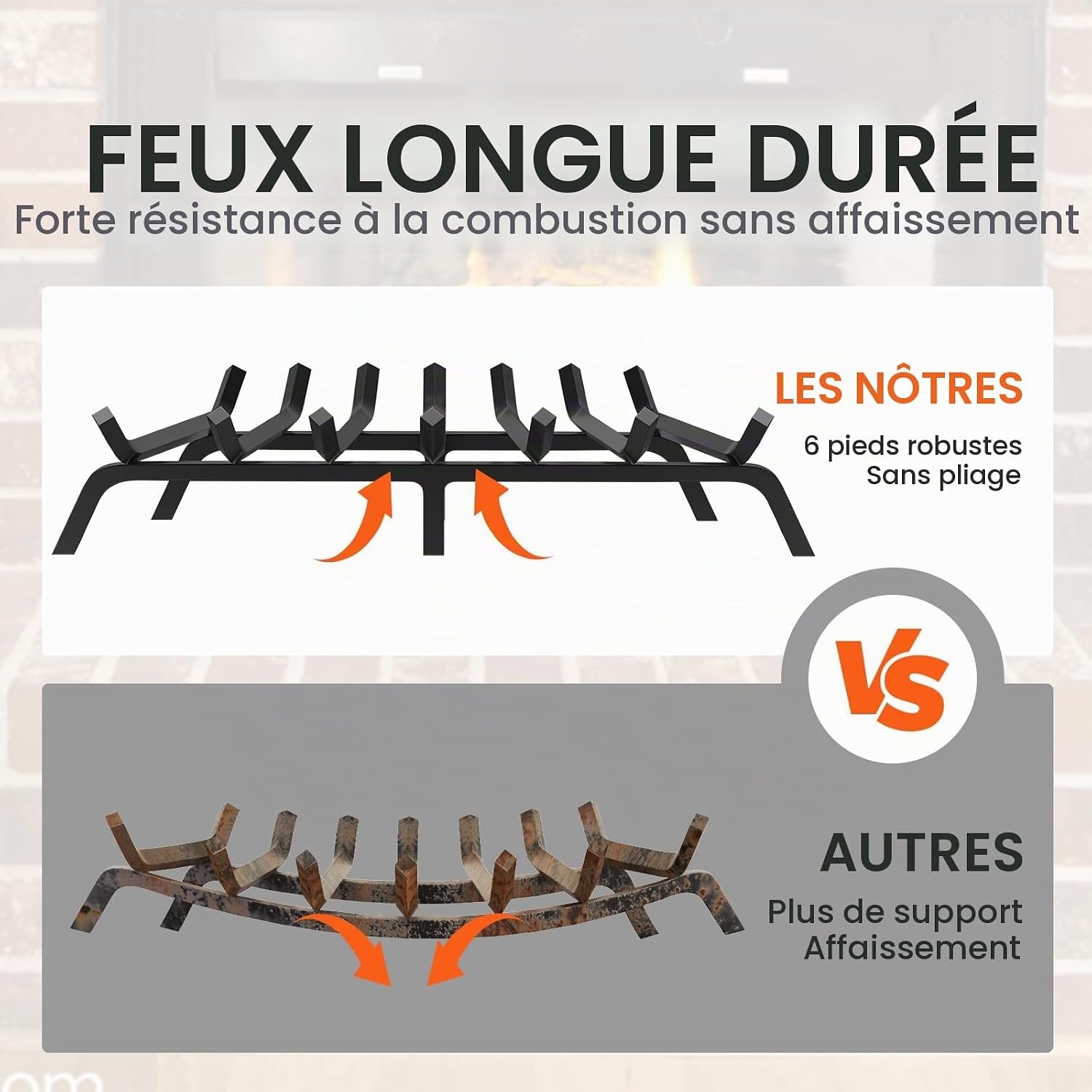 Grille de cheminée robuste 76 cm - Jusqu'à 34 % de réduction
