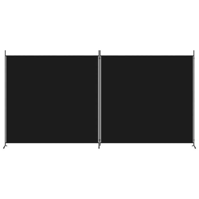 Paravent 2 panneaux 348x180 cm noir - Jusqu'à 33% de réduction