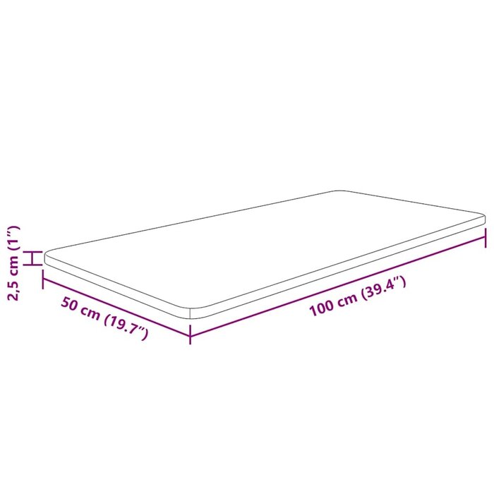 Plan de vasque en chêne massif 100x50 cm - Jusqu'à -34% sur une sélection