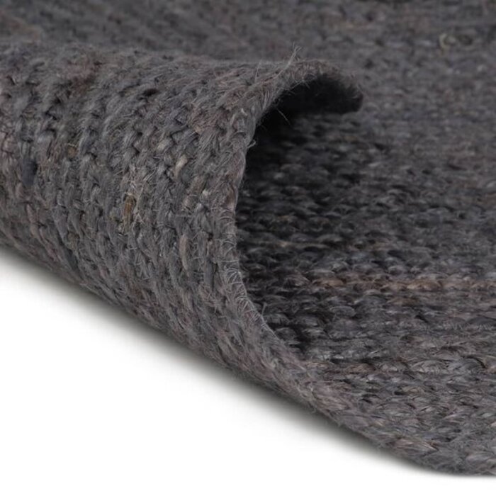 Vidaxl Tapis rond en jute gris foncé 210 cm - Artisanat durable - Jusqu'à -35%