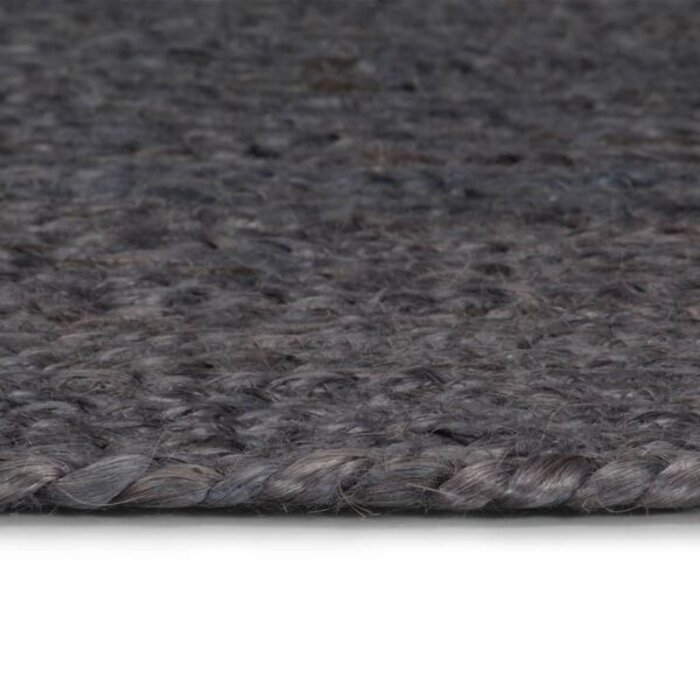 Vidaxl Tapis rond en jute gris foncé 210 cm - Artisanat durable - Jusqu'à -35%