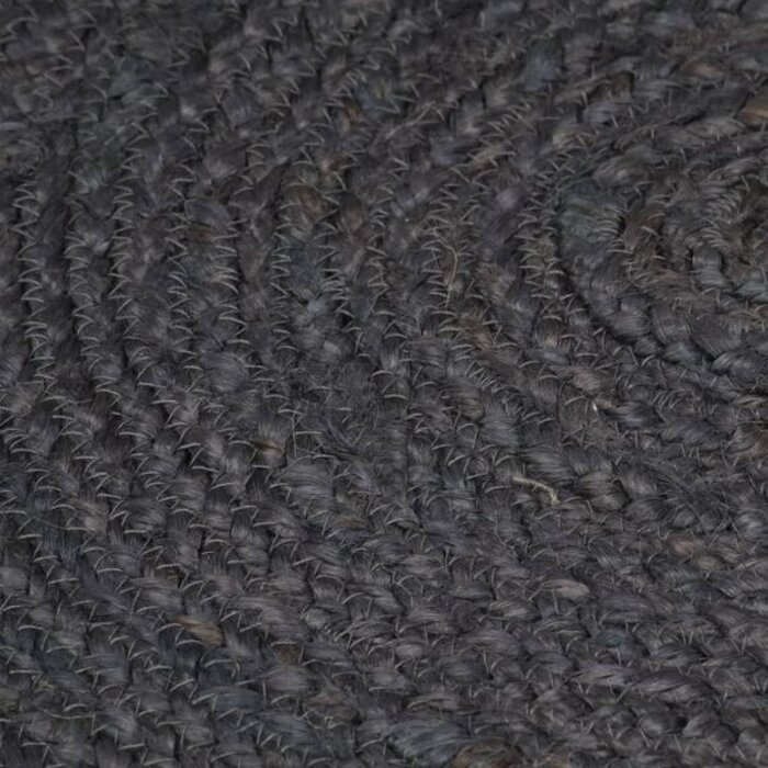 Vidaxl Tapis rond en jute gris foncé 210 cm - Artisanat durable - Jusqu'à -35%