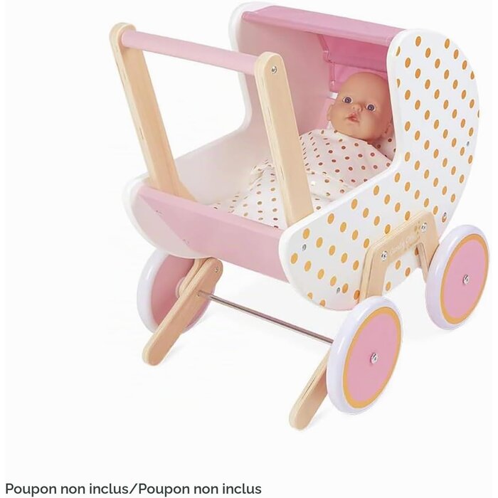 Landau en bois pour poupée Candy Chic rose - Jusqu'à -34% de remise