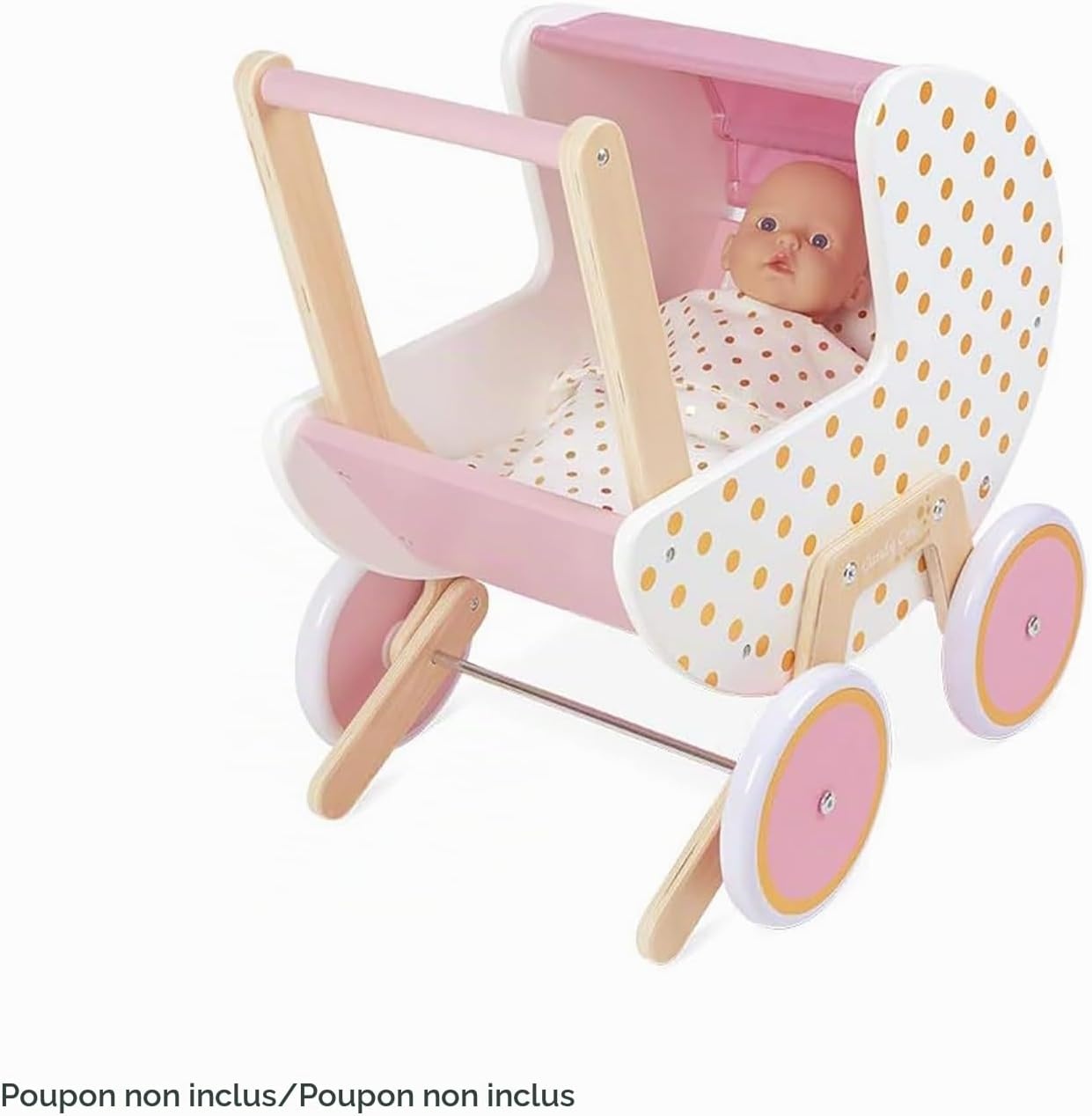 Landau en bois pour poupée Candy Chic rose - Jusqu'à -34% de remise
