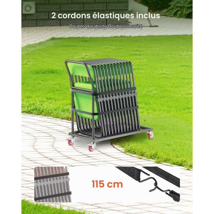 Vevor Chariot de transport pour 25 chaises pliantes - Jusqu'à 34% de remise