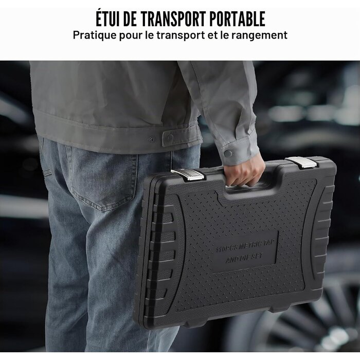 Vevor Coffret 110 tarauds et filières M2-M18 - Jusqu'à -34% sur le retour
