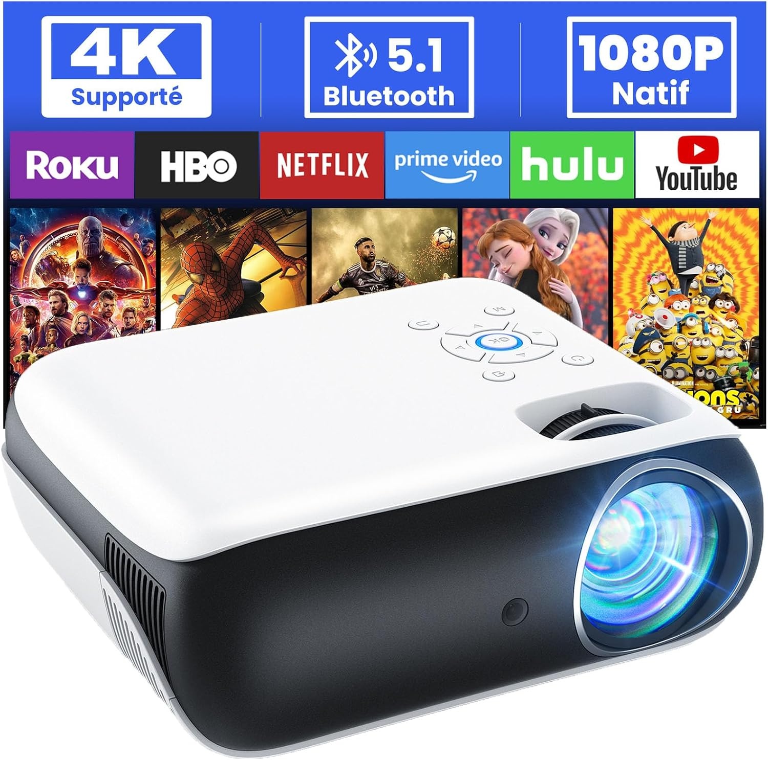 Projecteur Vidéo Full HD 1080P - Jusqu'à 35% de remise