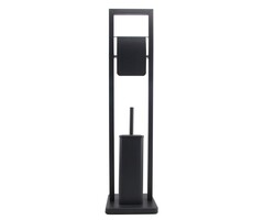 Viking Choice Serviteur WC 2-en-1 Acier Noir - Porte-papier et brosse - Jusqu'à -47%