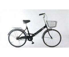 Viking Choice Vélo pliant 24 pouces noir - Mono-vitesse pratique - Jusqu'à 35% de réduction