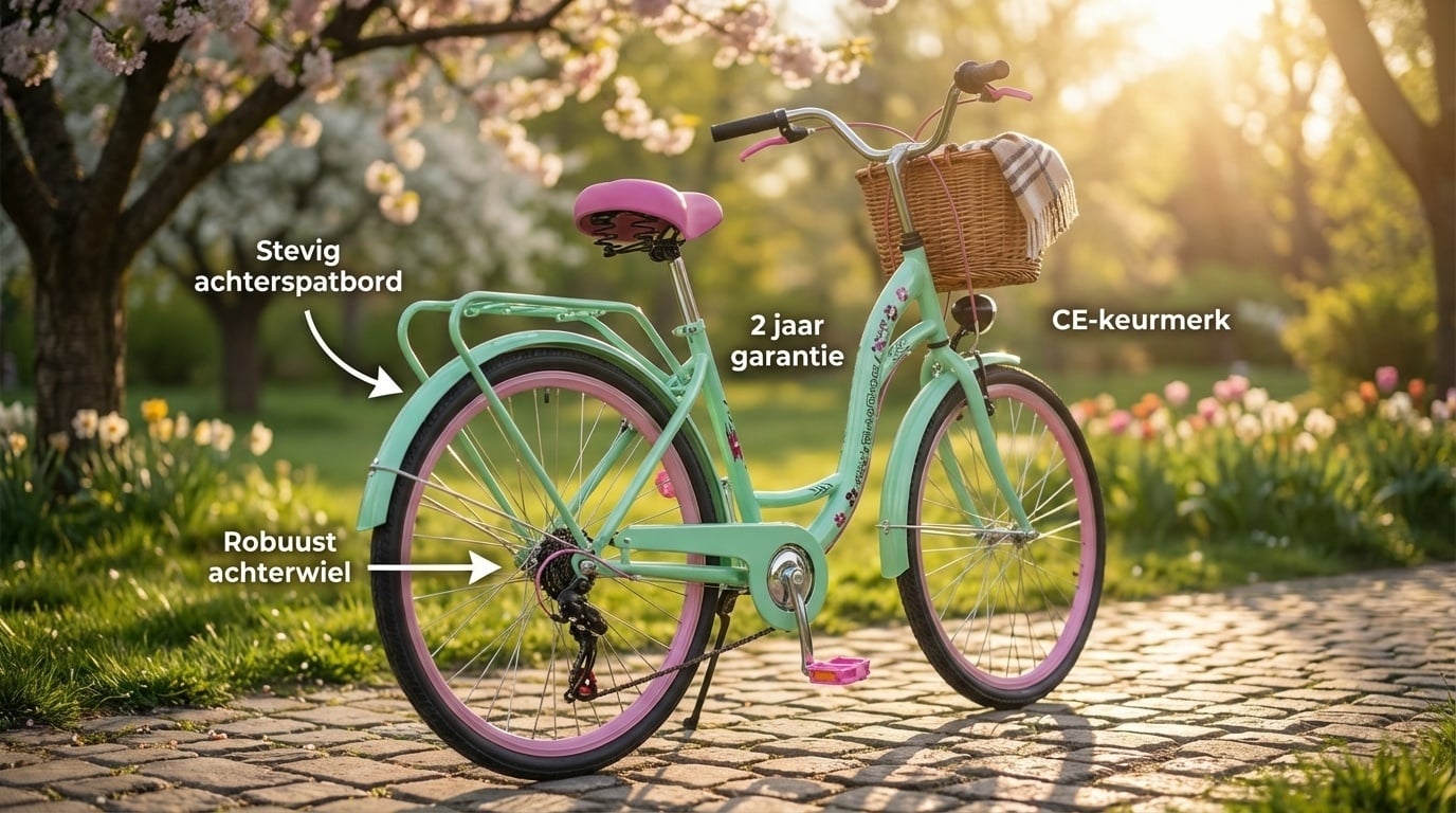 Viking Choice Vélo fille 26 pouces - Vert menthe et rose - Jusqu'à 41% de remise