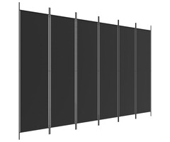Vidaxl Paravent 6 panneaux 300x200 cm Noir - Jusqu'à 36% de réduction