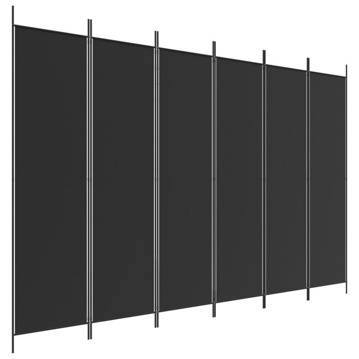 Vidaxl Paravent noir 6 panneaux 300x200 cm - Jusqu'à 33% de réduction