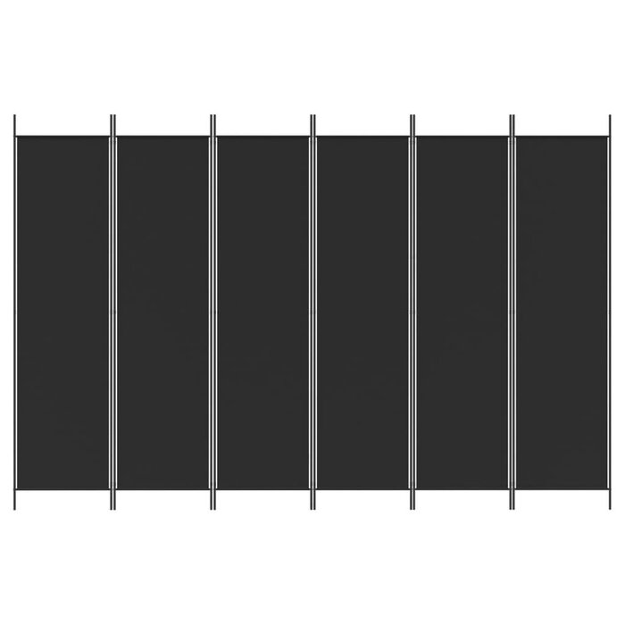 Vidaxl Paravent noir 6 panneaux 300x200 cm - Jusqu'à 33% de réduction