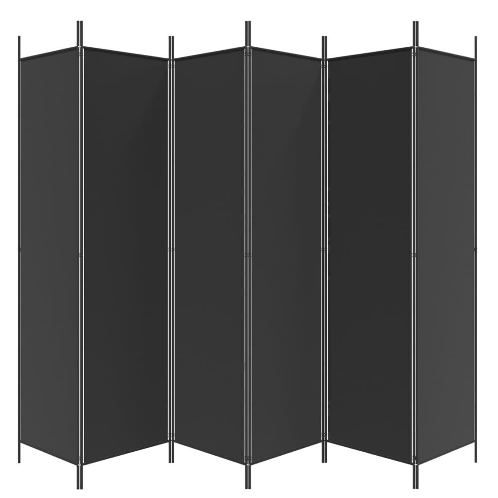 Vidaxl Paravent noir 6 panneaux 300x200 cm - Jusqu'à 33% de réduction