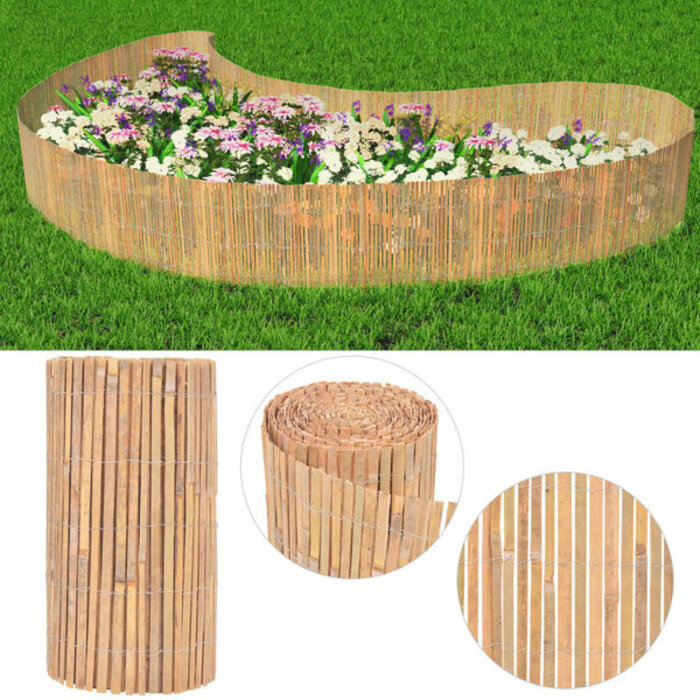 Vidaxl Clôture de jardin en bambou naturel 1000x50cm - Jusqu'à -33% sur l'outlet