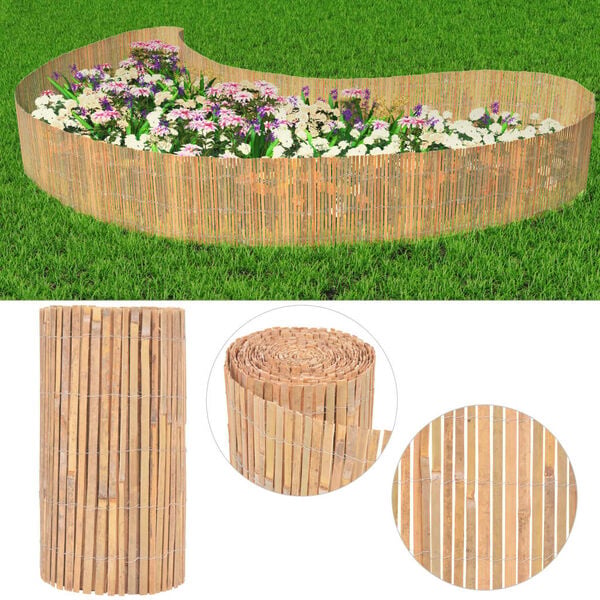 Vidaxl Clôture de jardin en bambou naturel 1000x50cm - Jusqu'à -33% sur l'outlet