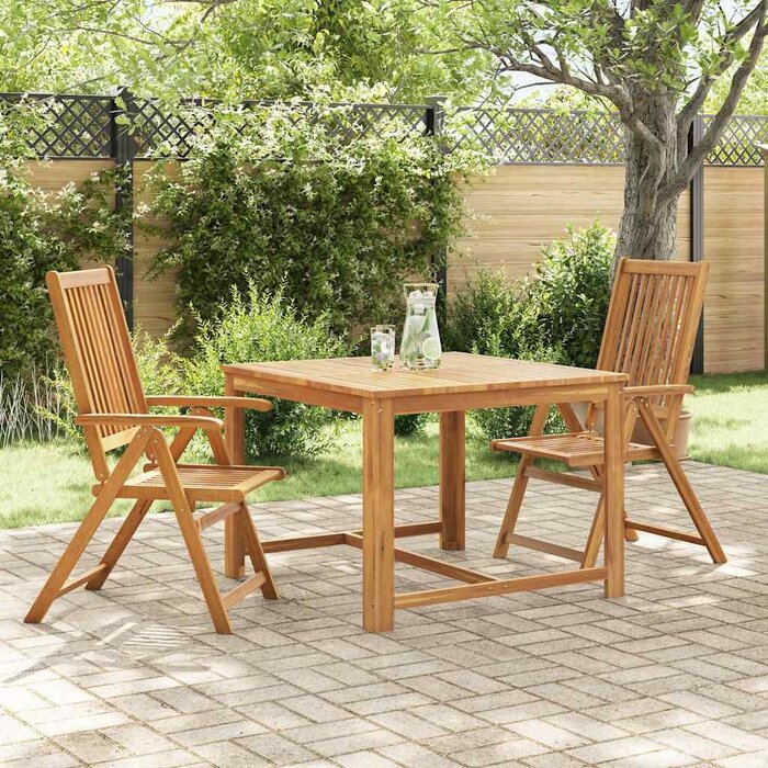Vidaxl Lot de 2 chaises de jardin pliantes en bois d'acacia - Jusqu'à -35%
