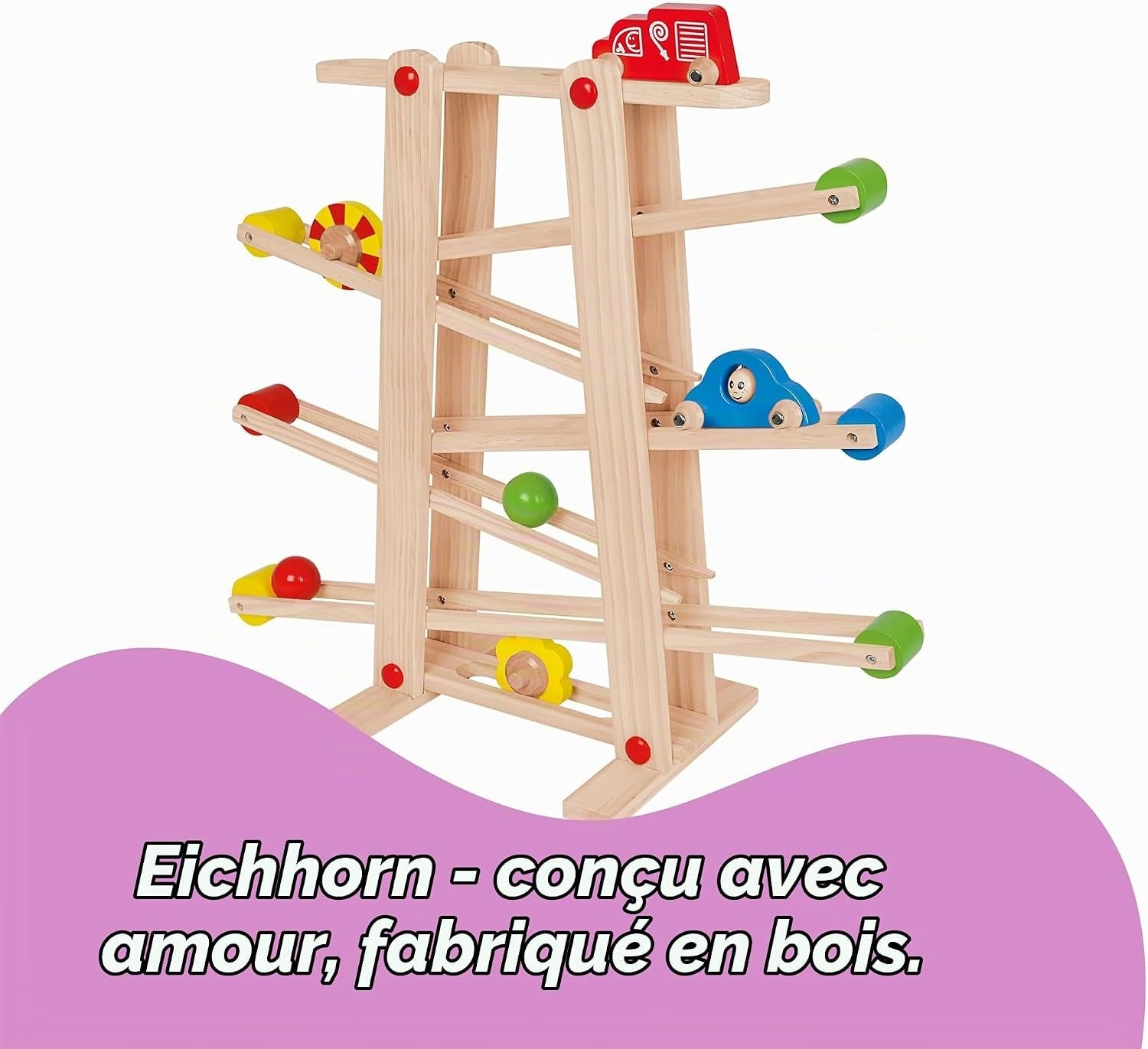 Circuit à billes en bois avec accessoires - Jusqu'à 33% de réduction