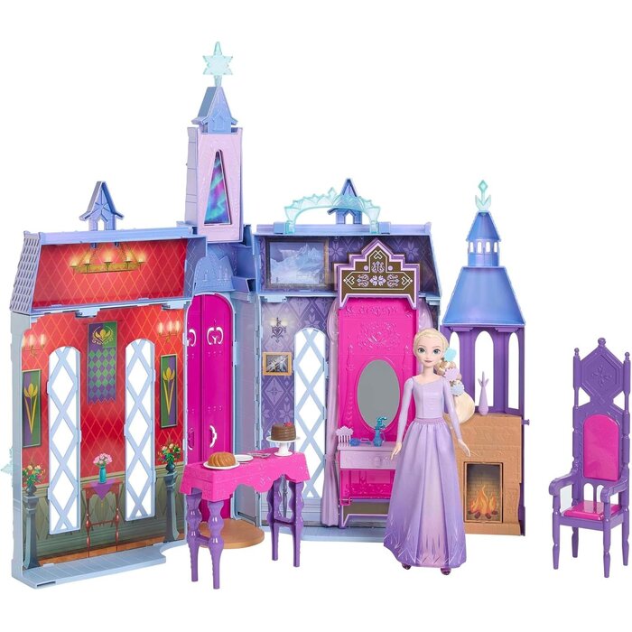 Château de poupée pliable Elsa - 61 cm - Jusqu'à 34% de réduction